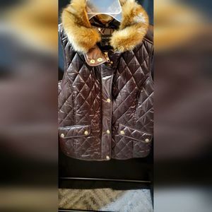 Talbots Brown Puffed Vest